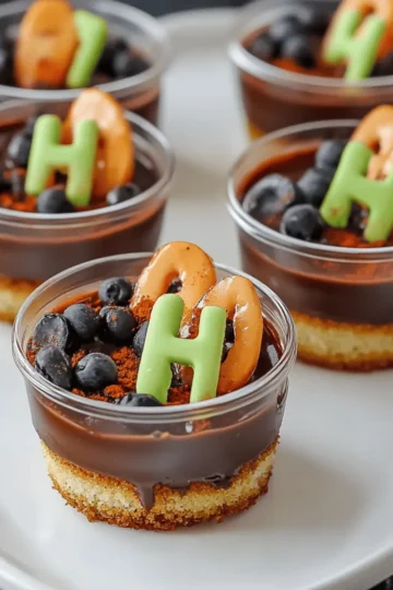 Halloween Dirt Cups – Graveyard Pudding Dessert With Cookie Crumble