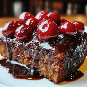 Chocolate Cherry Upside Down Cake