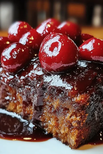 Chocolate Cherry Upside Down Cake