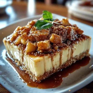 Apple Crisp Cheesecake