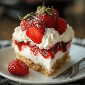 Strawberry Crunch Poke Cake