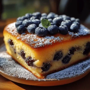 Blueberry Lemon Ricotta Cake