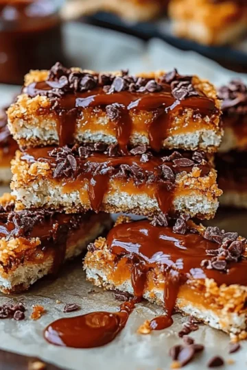 Samoas Cookie Caramel Coconut Bars