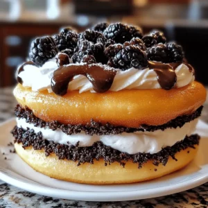 Oreo Cheesecake Stuffed Donut Burger