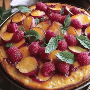 Raspberry Peach Cake