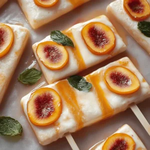 Peaches and Cream Popsicles