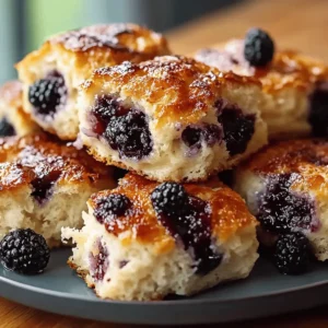 Fluffy Blueberry Biscuits