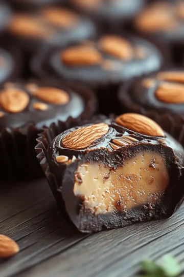 Chocolate Covered Almond Butter Stuffed