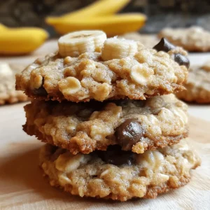 Chewy Banana Oatmeal Cookies