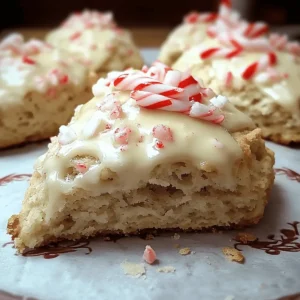 Peppermint White Chocolate Scones