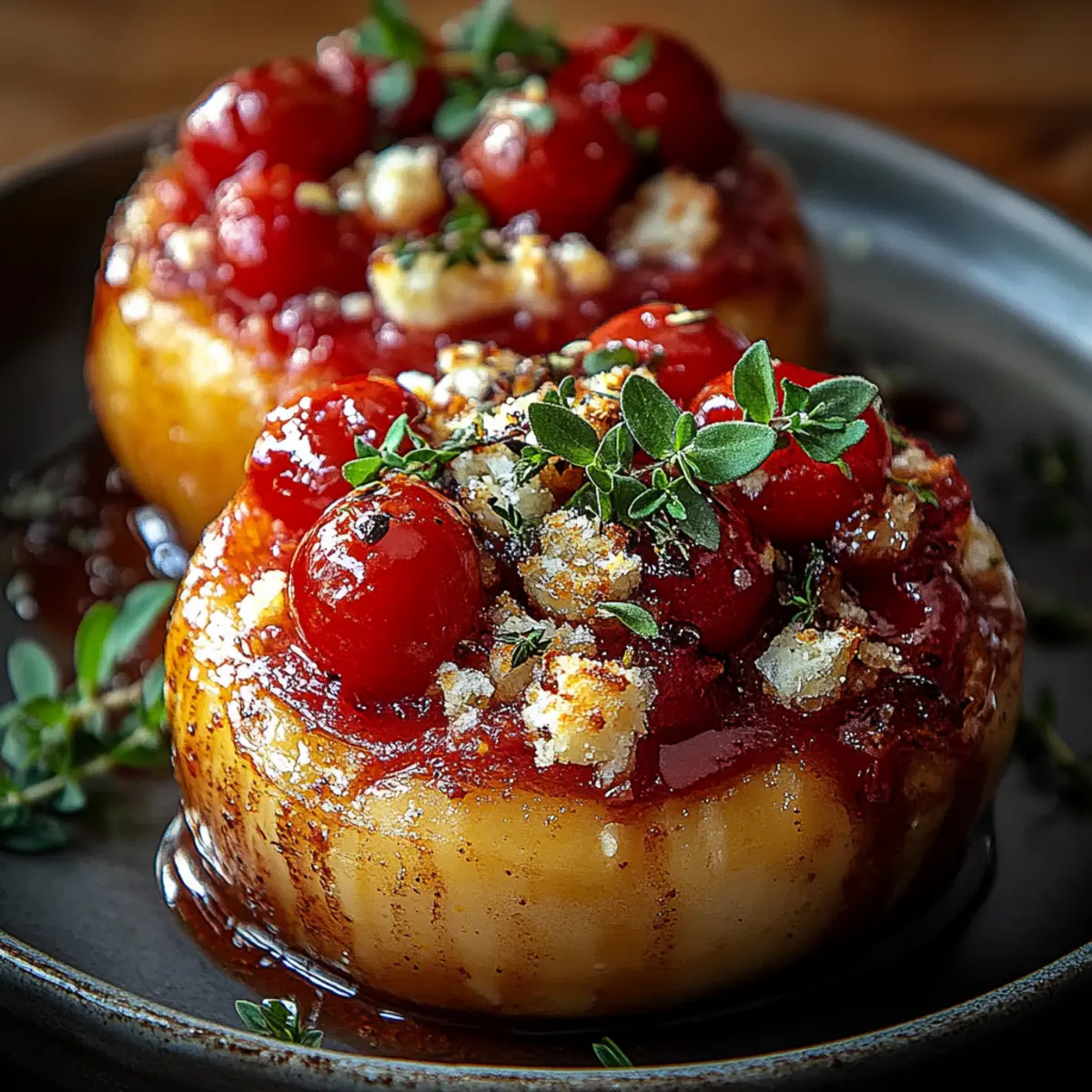 Baked Apples Feta Honey Cranberries