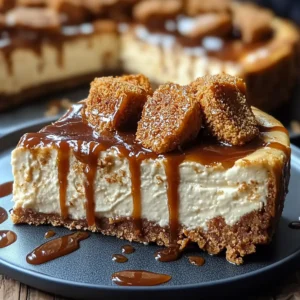 Biscoff Cookie Crust Cheesecake