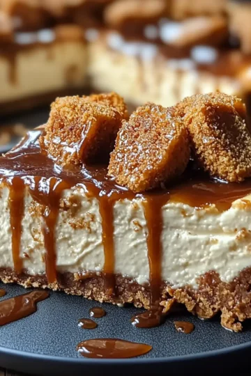 Biscoff Cookie Crust Cheesecake