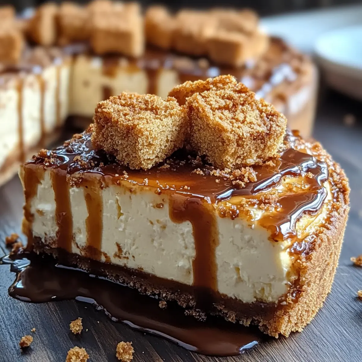 Biscoff Cookie Crust Cheesecake