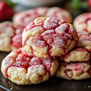 Double Strawberry Sugar Cookies