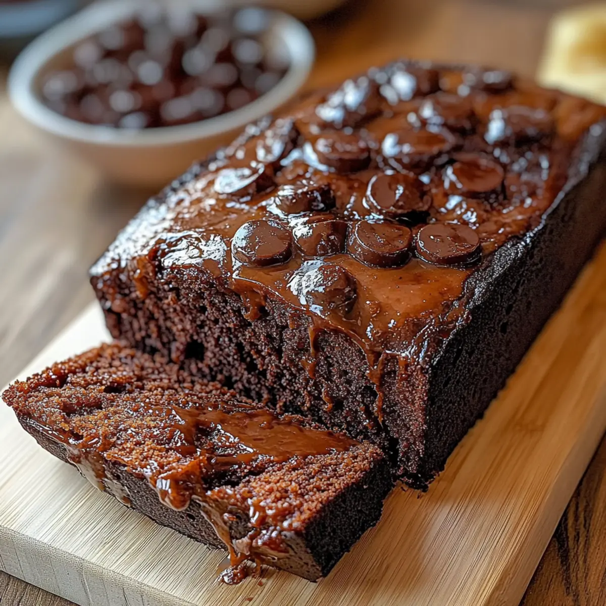 Hot Fudge Brownie Bread