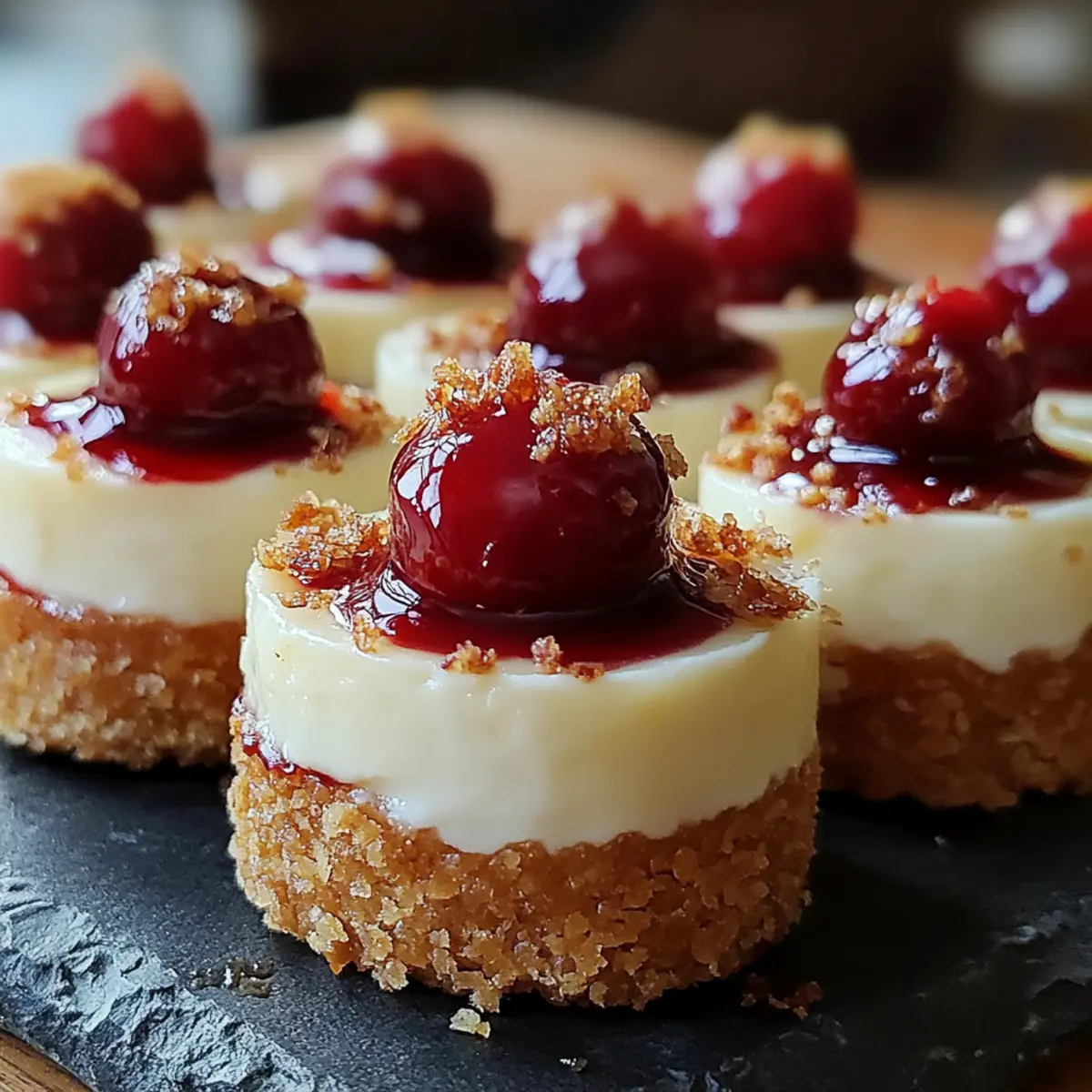 Mini Cherry Cheesecakes