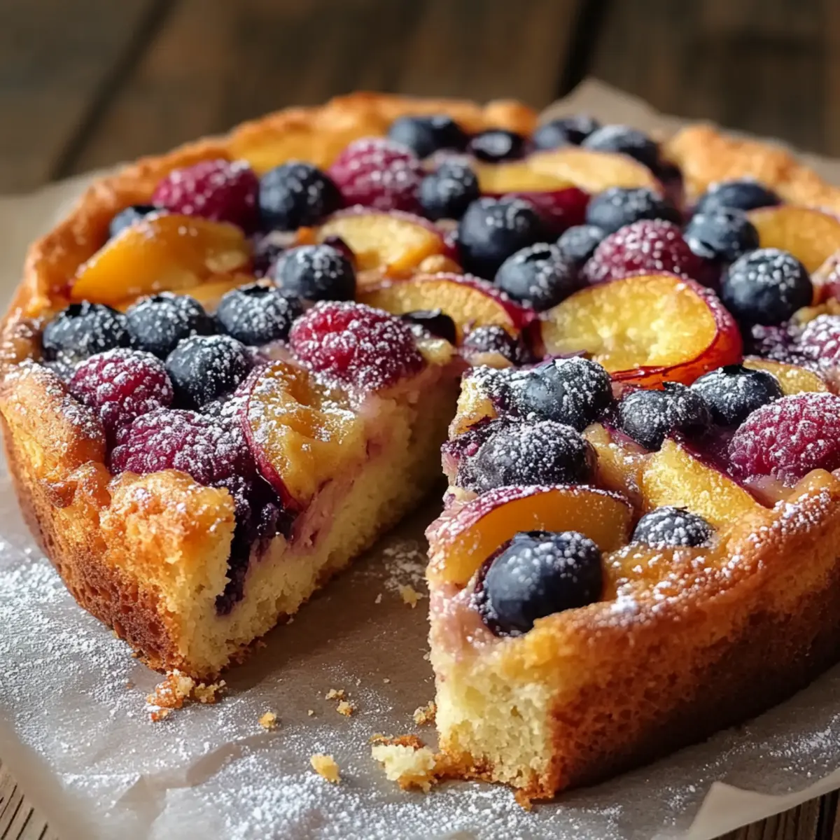 Peach Blueberry Cake