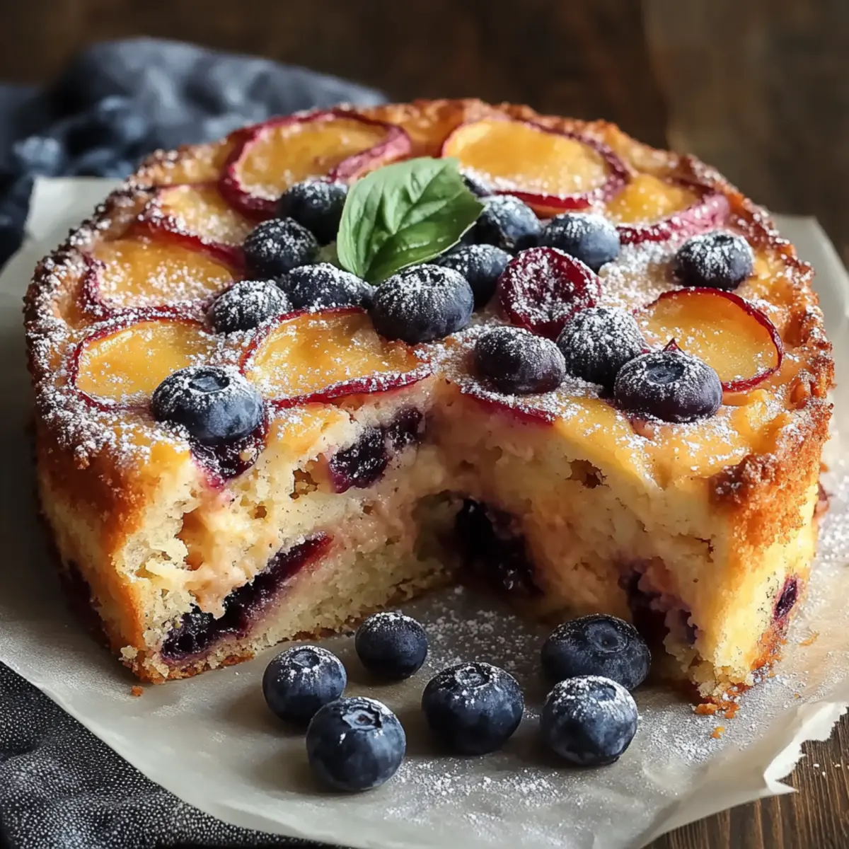 Peach Blueberry Cake