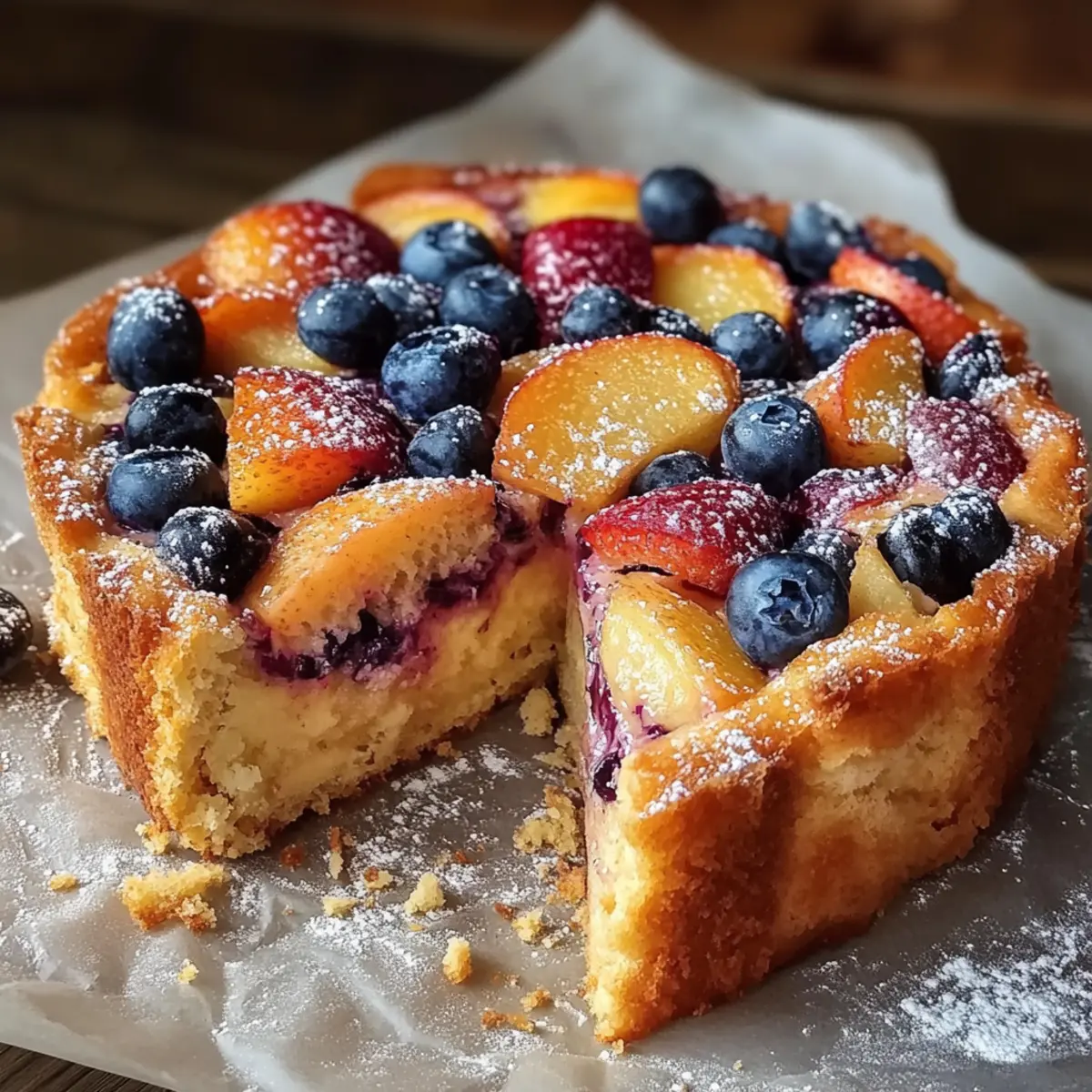 Peach Blueberry Cake