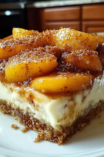 Peach Cobbler Cheesecake Fusion