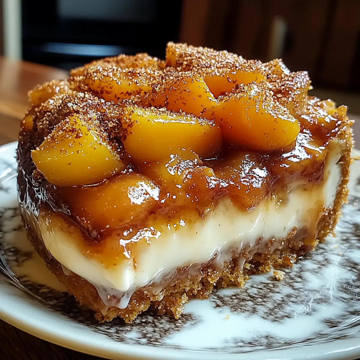 Peach Cobbler Cheesecake Fusion