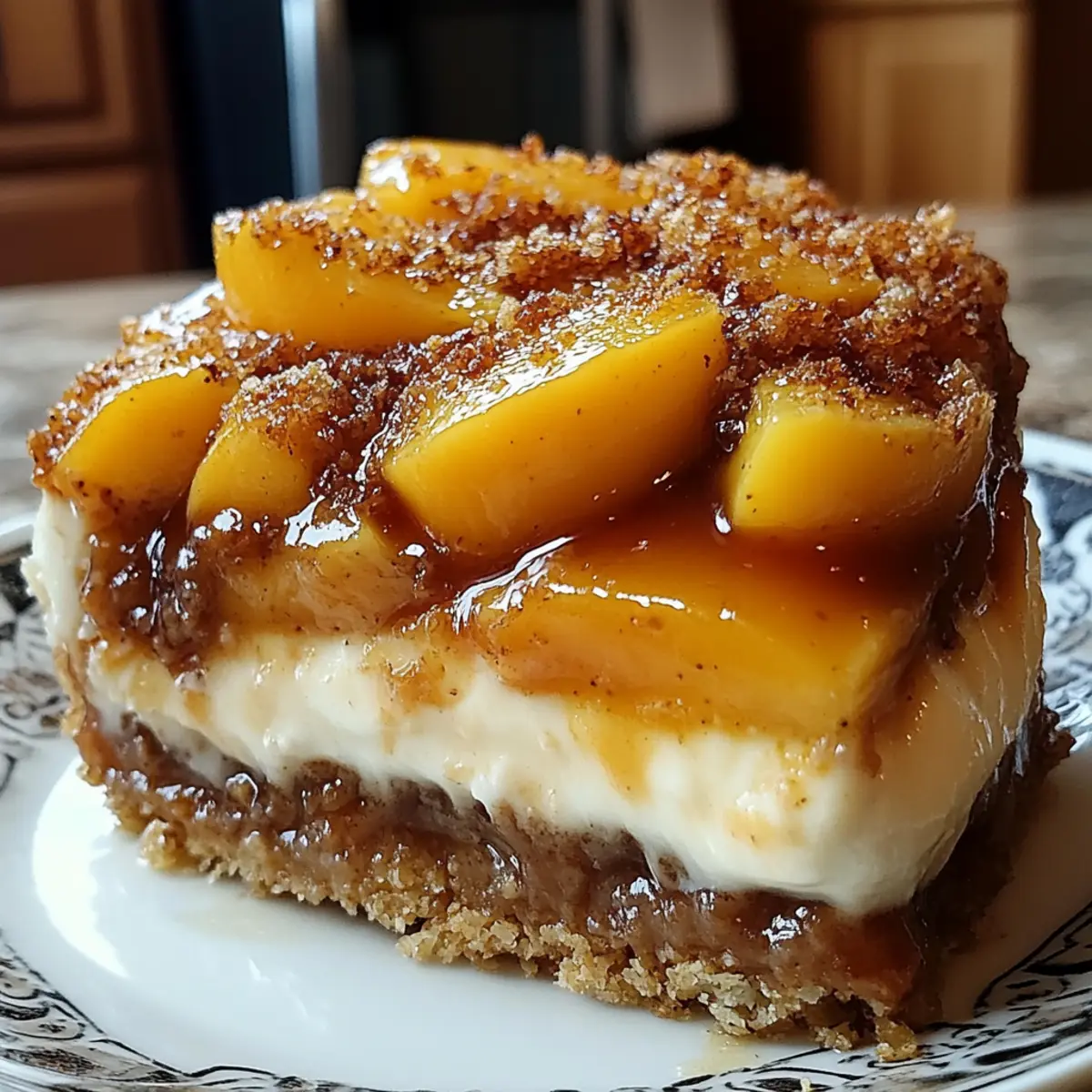 Peach Cobbler Cheesecake Fusion