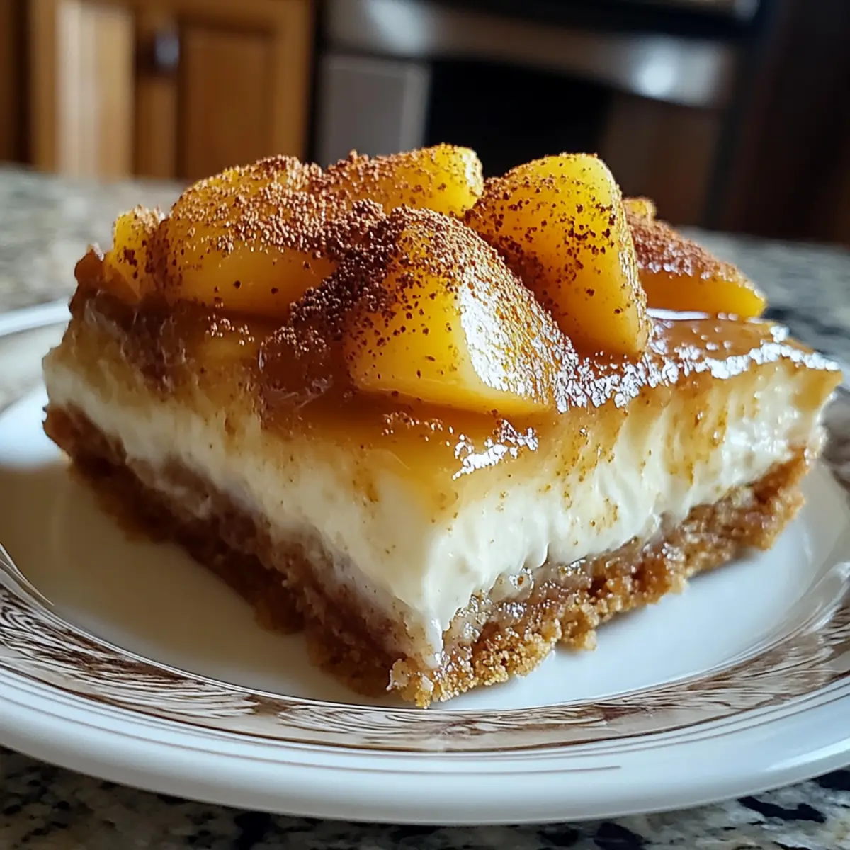Peach Cobbler Cheesecake Fusion