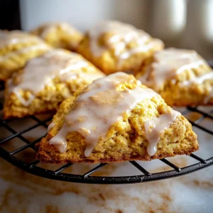 Pumpkin Scones with Maple Glaze