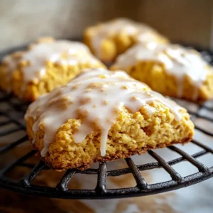 Pumpkin Scones with Maple Glaze