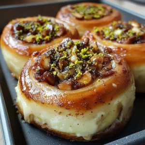 White Chocolate Pistachio Cinnamon Rolls