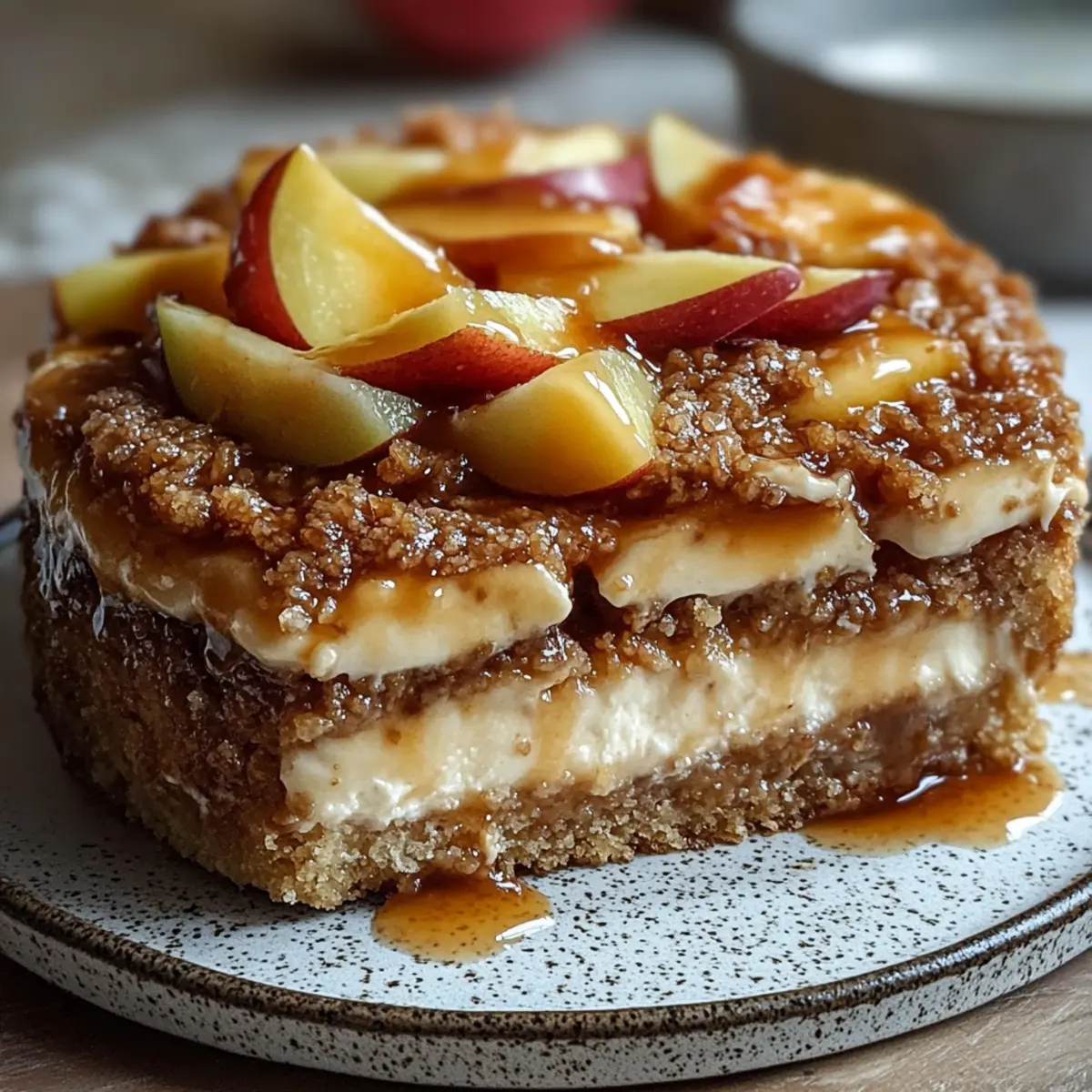 Apple Cinnamon Cheesecake Crumble