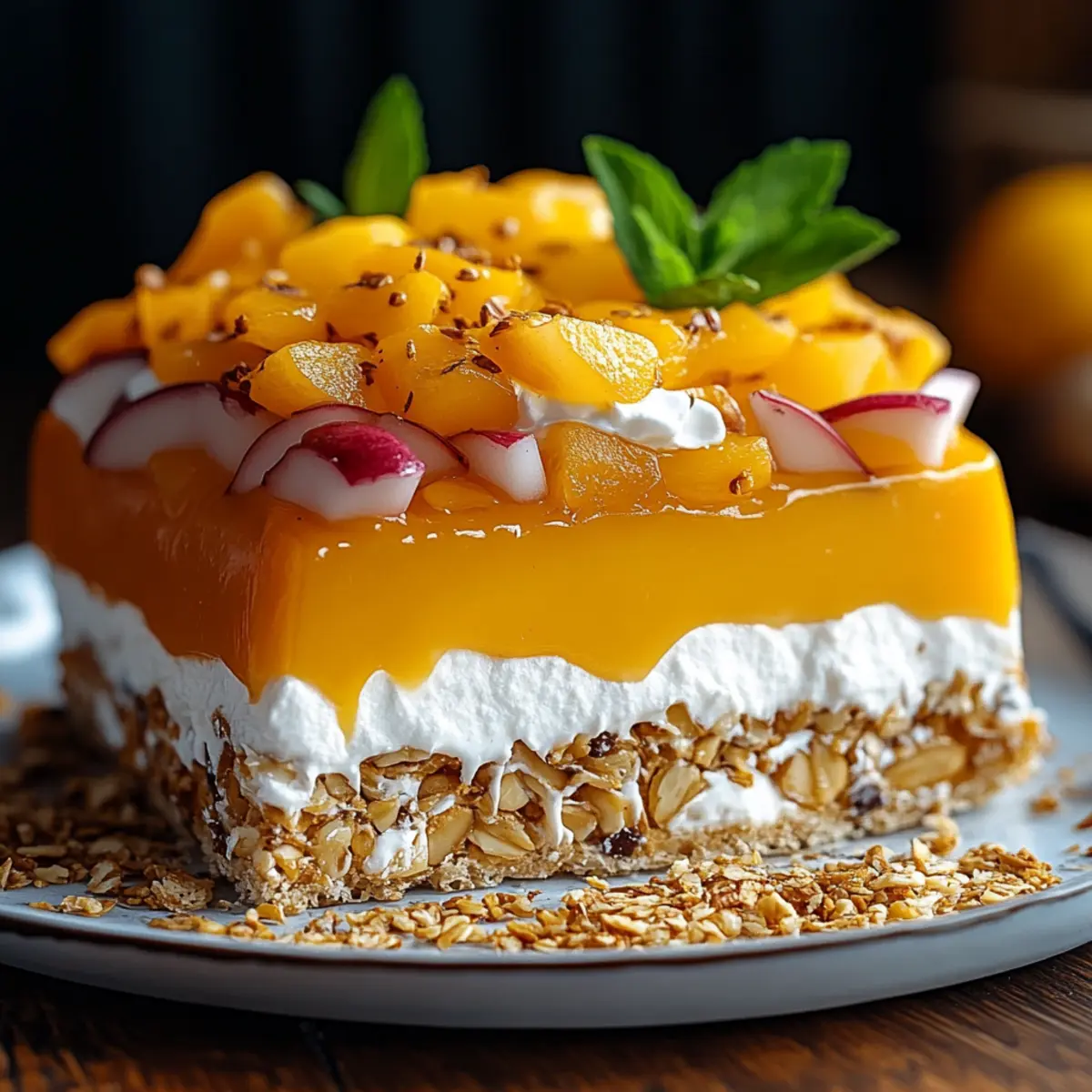 Cold Mango Cream Fridge Cake