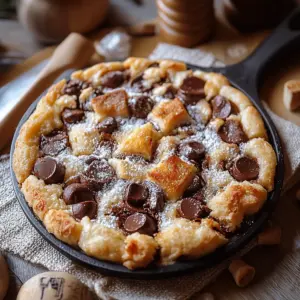 Cottage Cheese Chocolate Chip Cookie Skillet