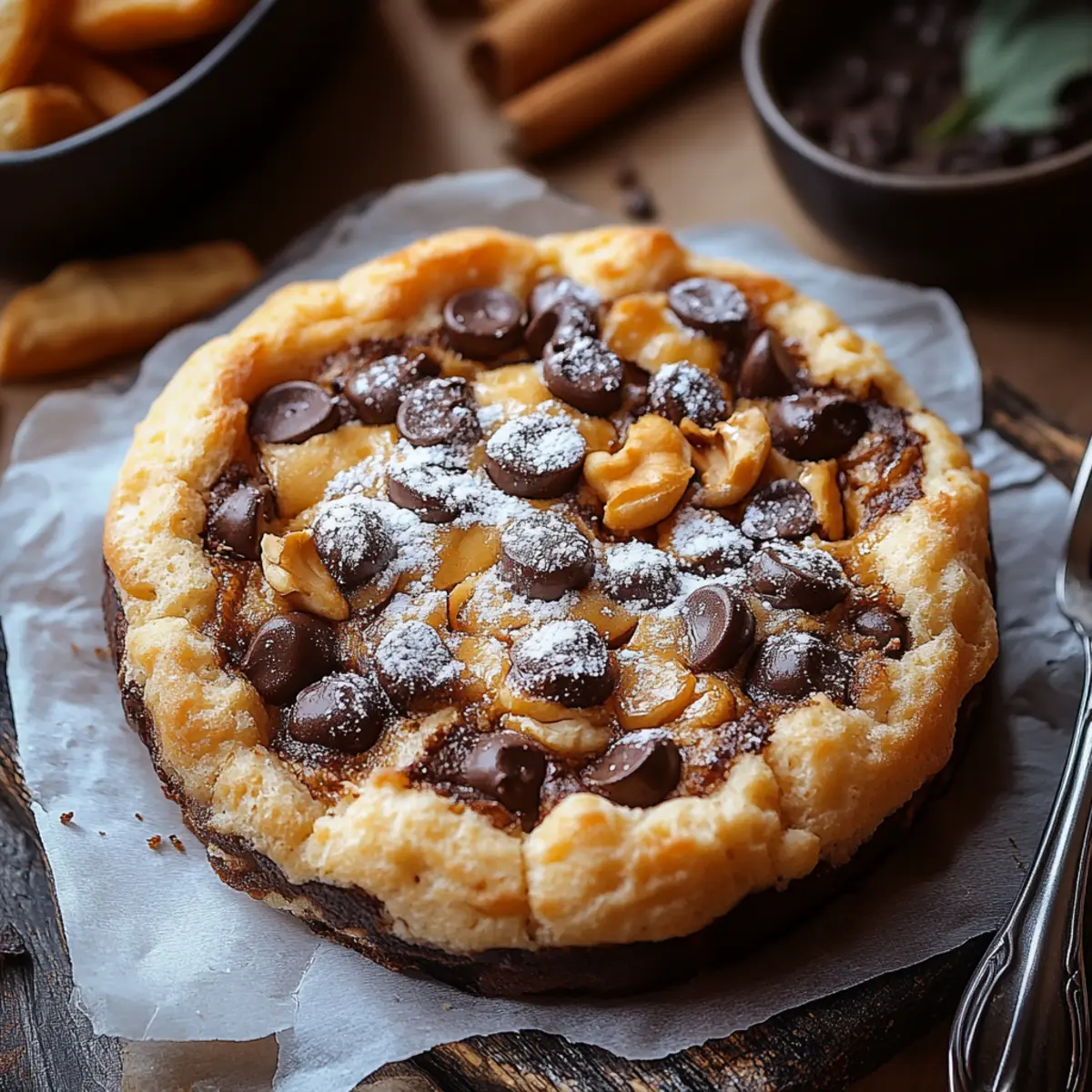 Cottage Cheese Chocolate Chip Cookie Skillet