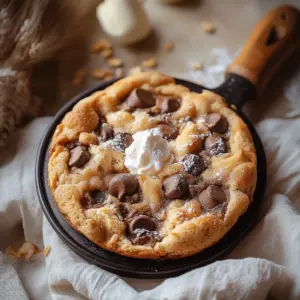 Cottage Cheese Chocolate Chip Cookie Skillet