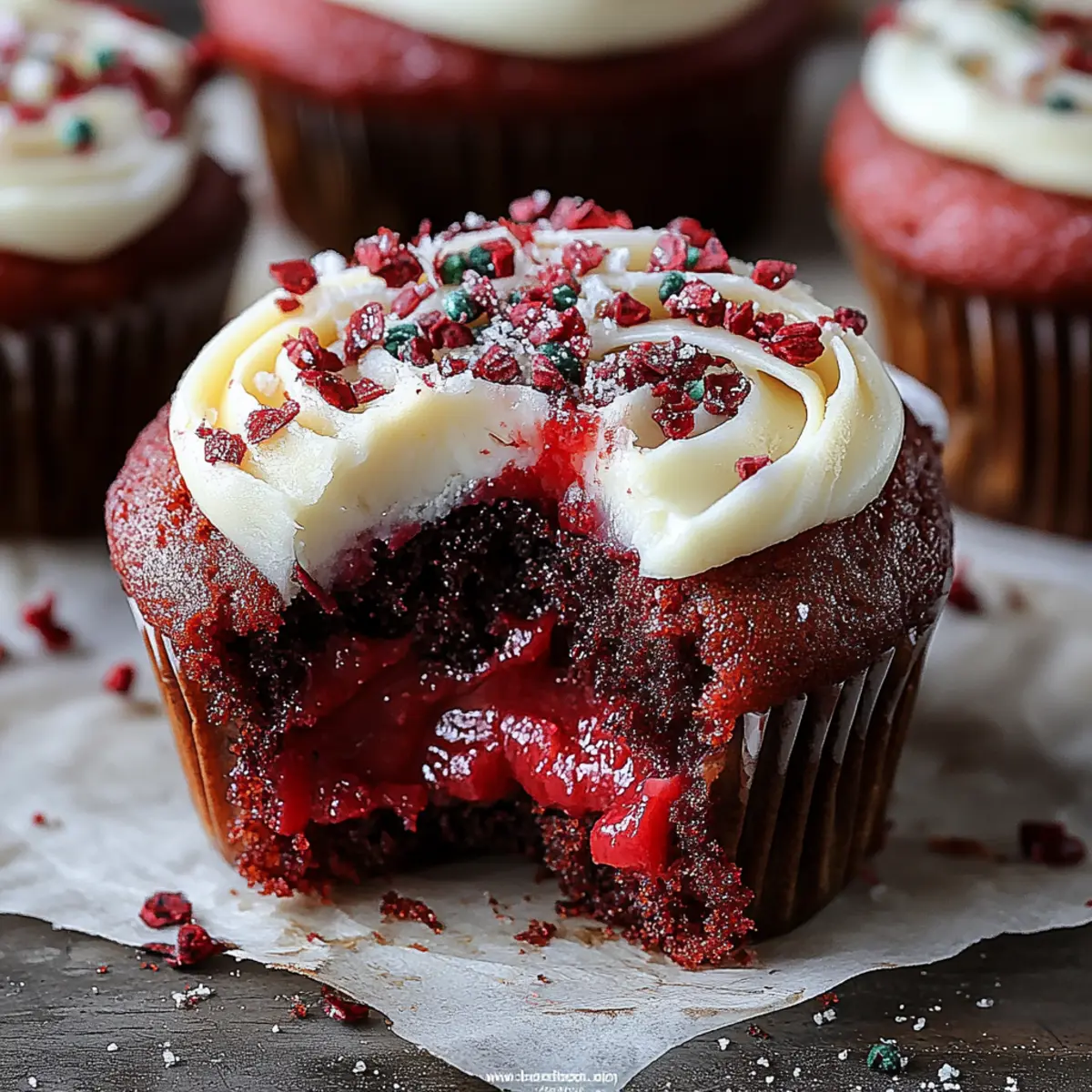 Crumbl Red Velvet Cupcake Cookies