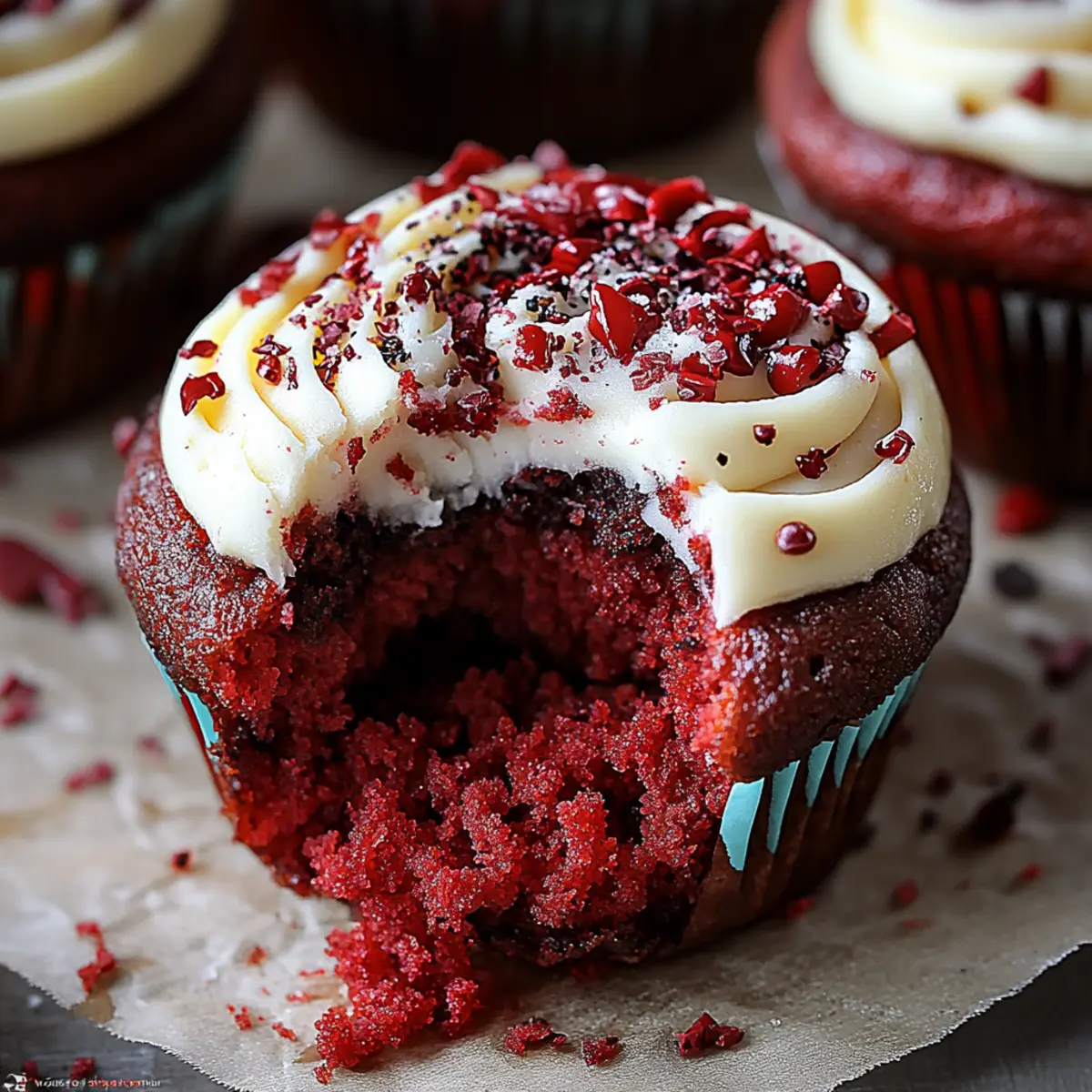 Crumbl Red Velvet Cupcake Cookies