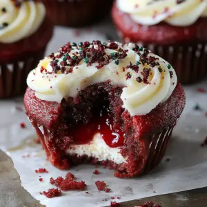 Crumbl Red Velvet Cupcake Cookies