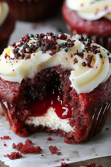 Crumbl Red Velvet Cupcake Cookies