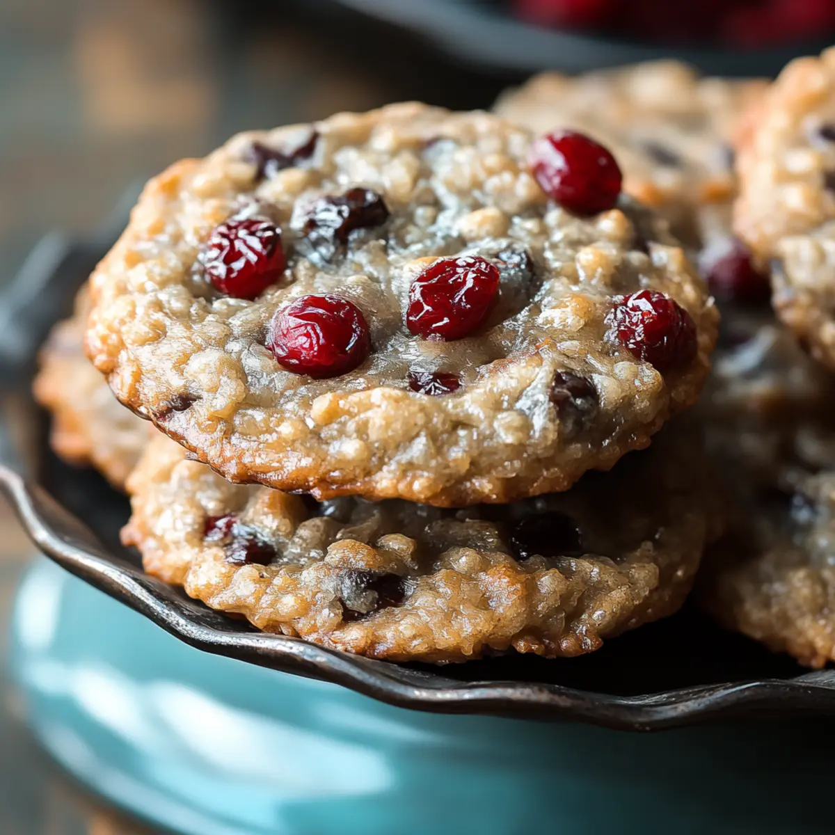 Dark Chocolate Cranberry Oatmeal Cookies
