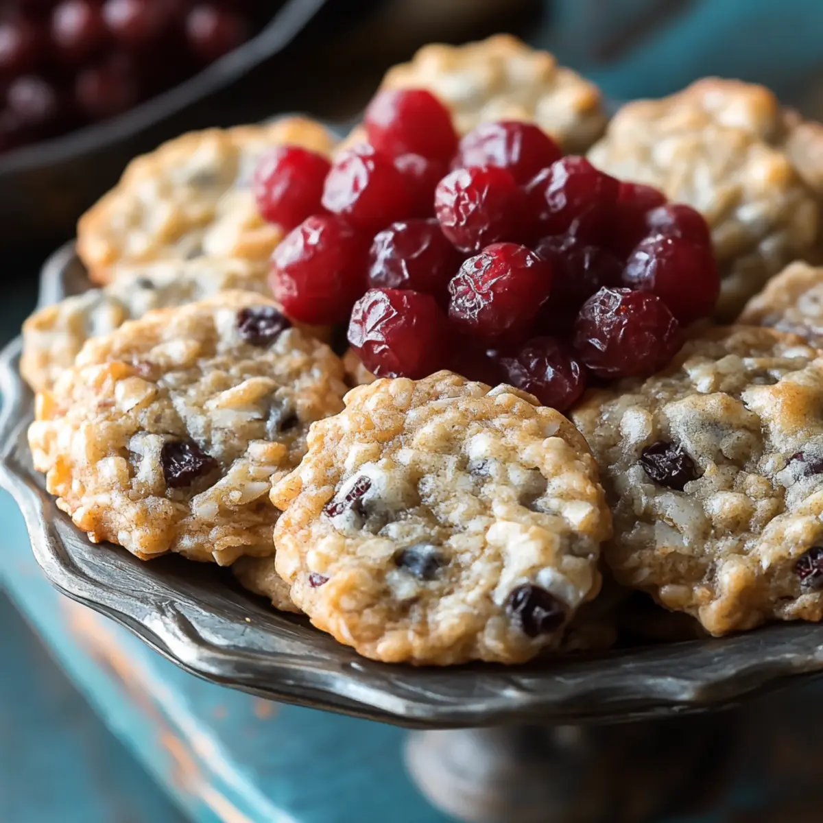 Dark Chocolate Cranberry Oatmeal Cookies