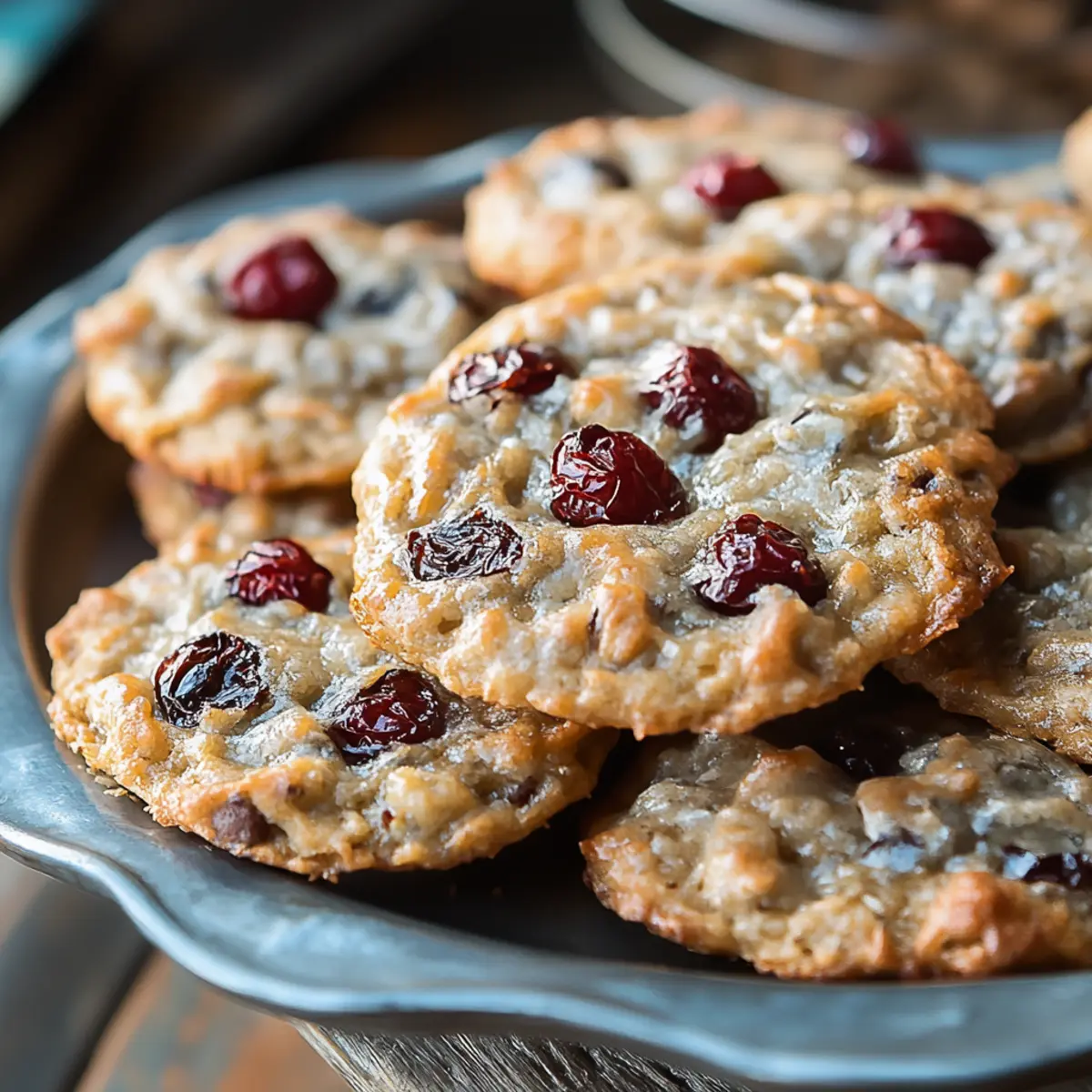 Dark Chocolate Cranberry Oatmeal Cookies