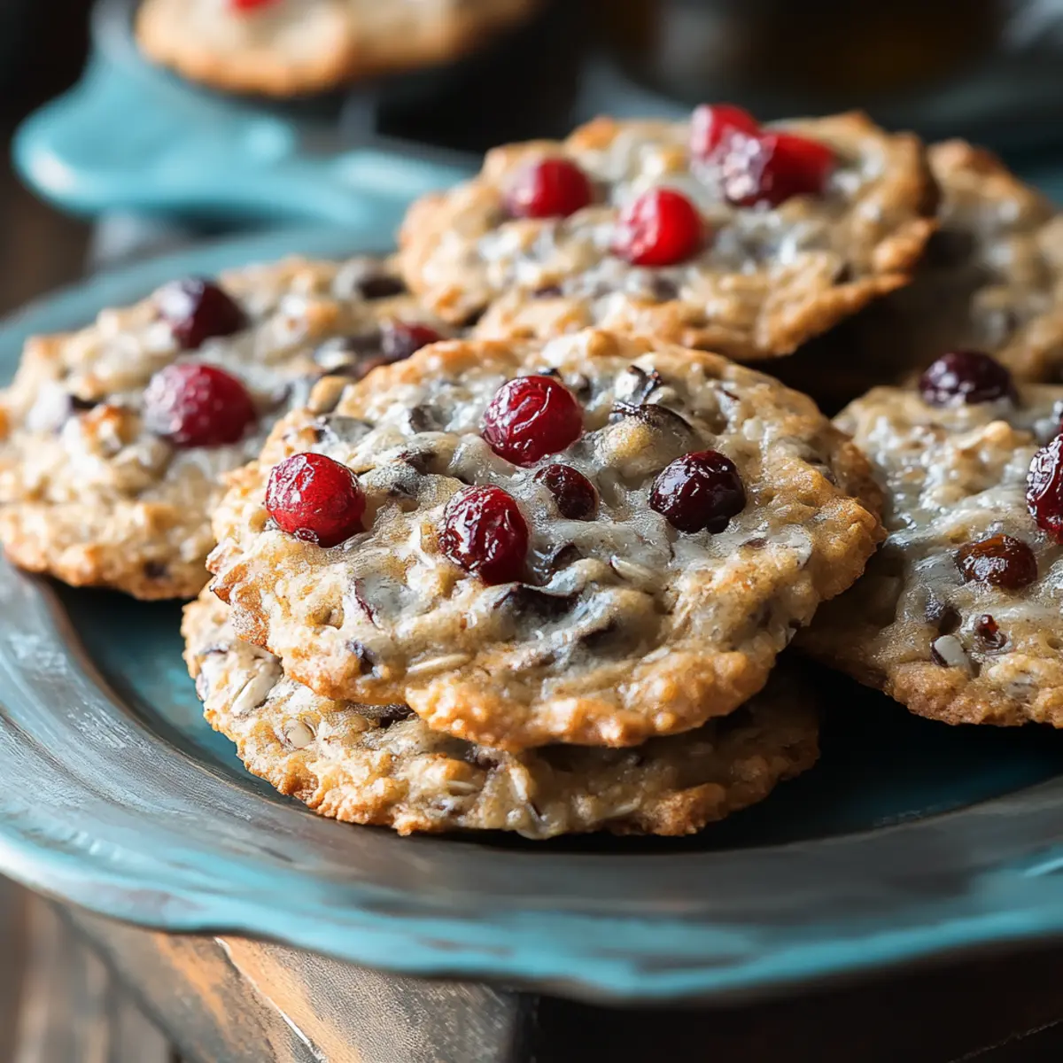 Dark Chocolate Cranberry Oatmeal Cookies