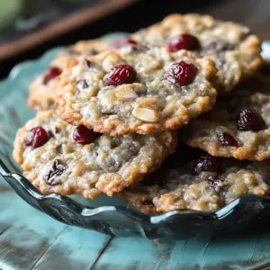 Dark Chocolate Cranberry Oatmeal Cookies