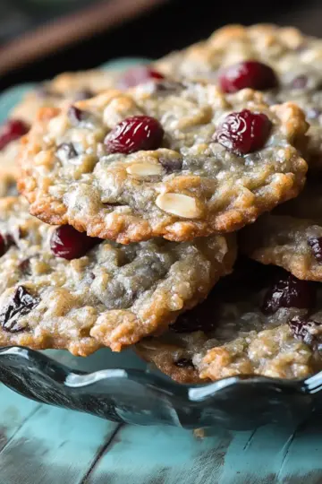 Dark Chocolate Cranberry Oatmeal Cookies