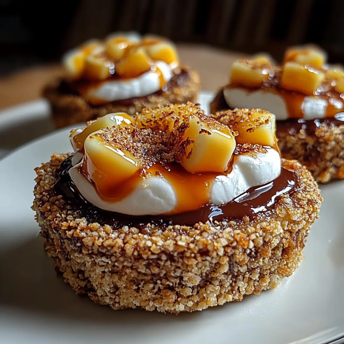 Mini Individual Pumpkin S'mores Pie Cups