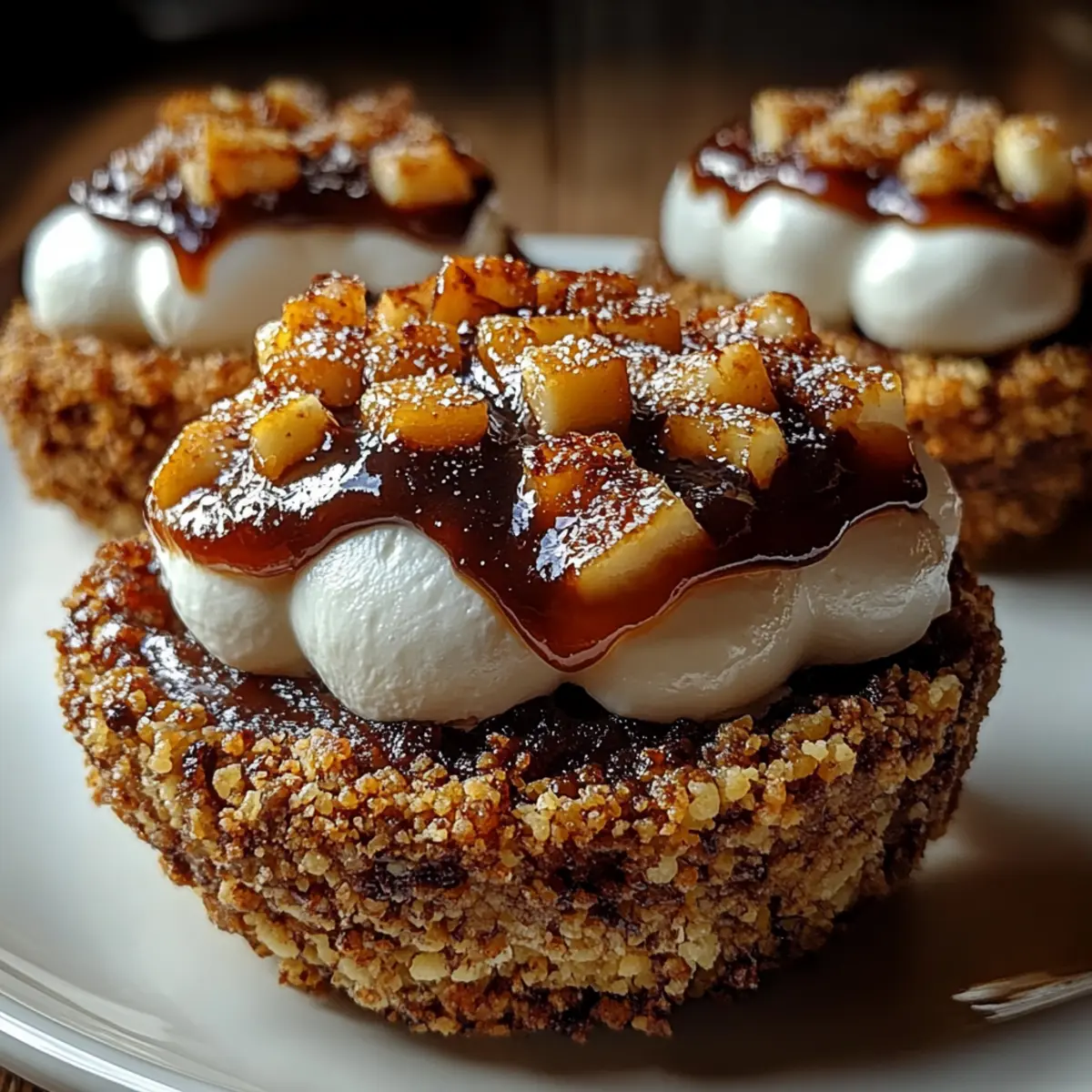 Mini Individual Pumpkin S'mores Pie Cups