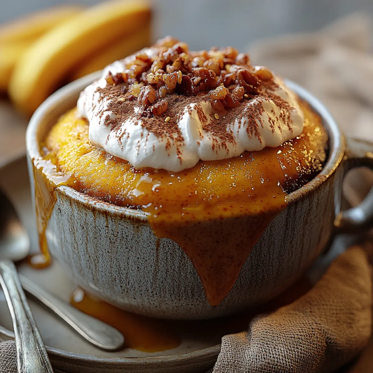 Pumpkin Cinnamon Cottage Cheese Mug Cake