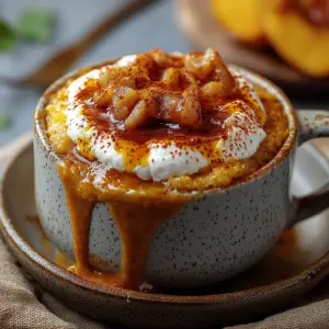 Pumpkin Cinnamon Cottage Cheese Mug Cake